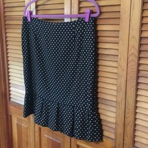 Black and white polka dot suit